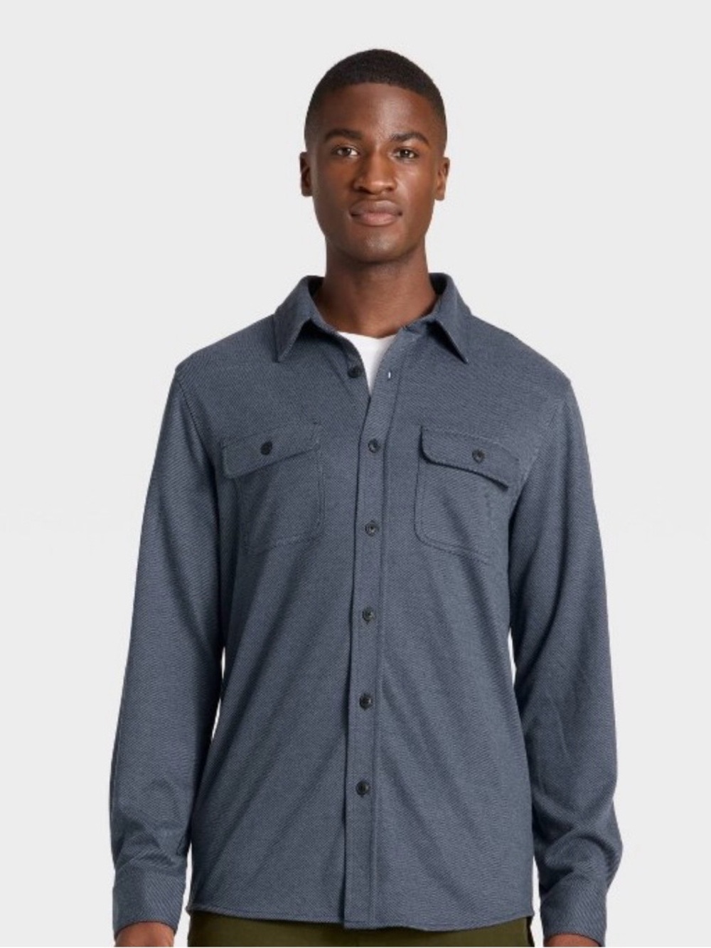 Goodfellow Men's Comfort Wear Shirt in Dark Blue